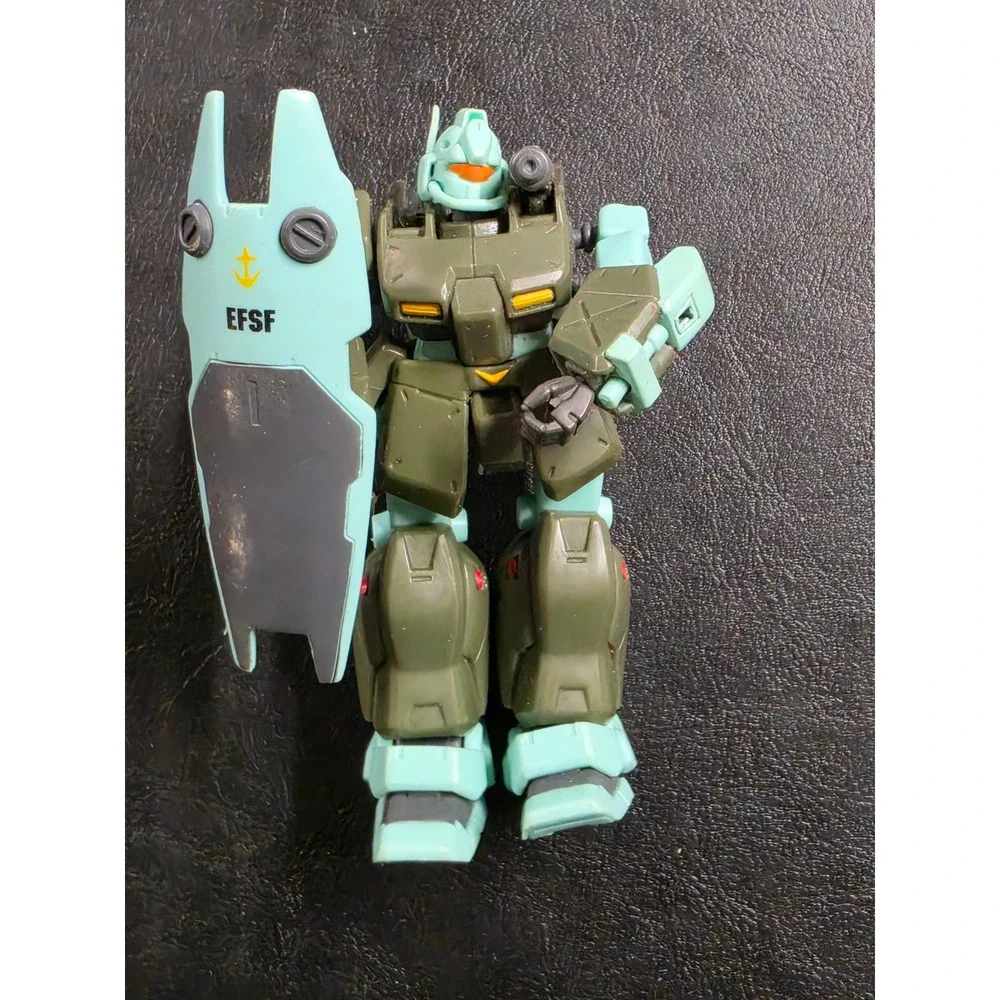 Bandai Gundam EFSF Action Figure Olive Teal Mecha Robot with Shield 4.5 Inch